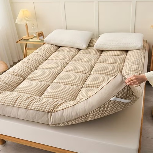 Tartan fabric mattress topper - fabric,