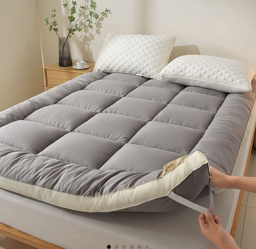 Quilted mattress topper single - topper,