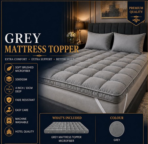 Mattress topper grey - mattress,