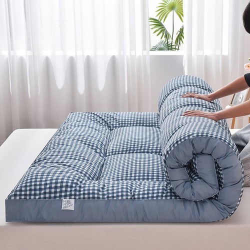 Tartan fabric mattress - fabric, topper